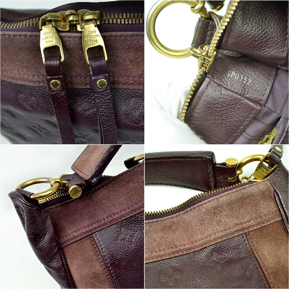 Louis Vuitton Audacious PM Monogram Empreinte Suede Shoulder Bag Purple - Picture 11 of 11